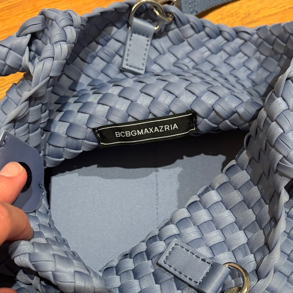 BCBGMAXAZRIA Blue Woven Bag - Picture 3 of 3